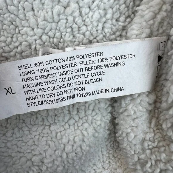 Andrea Womens Corduroy Brown Sherpa Lined Truckers Jacket Sz XL Retro Cowgirl - Picture 14 of 16